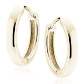 Cercei rotunzi argint placati cu aur galben Ø13 mm Creole DiAmanti Z2172DEG-DIA